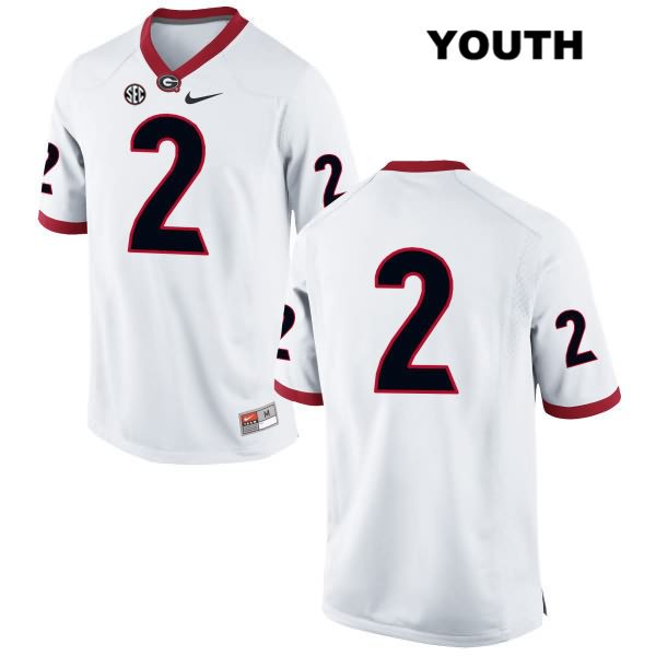 Georgia Bulldogs Youth Jake Camarda #2 NCAA No Name Authentic White Nike Stitched College Football Jersey SET1656CL